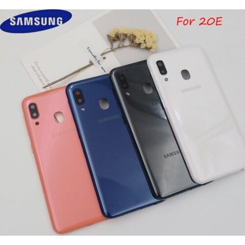 Samsung Galaxy A20E A20 E Back Battery Cover Rear Door Housing Case Protective Replacement Parts With Camera Lens + Side Buttons