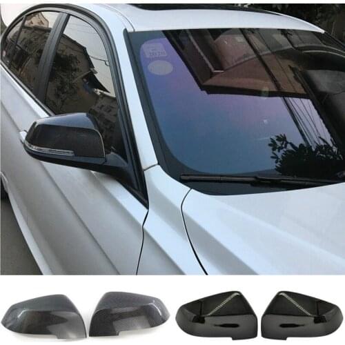 1 Pair Carbon Fiber Side Wing Replacement Rearview Mirror Cover Cap for BMW F10 F11 2014 2015 2016 2017