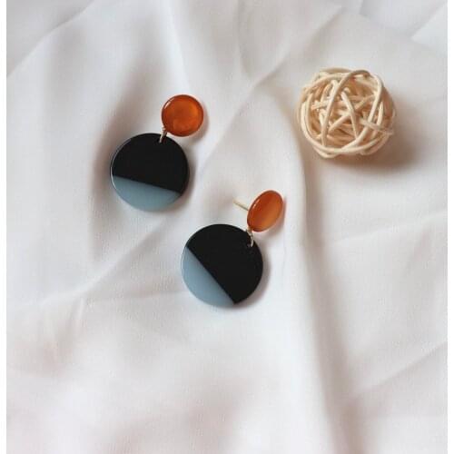 MESTILO 2019 New Fashion Korean Style Two Color Elegant Small Round Acrylic Drop Earrings For Women Girls Jewelry Accessories