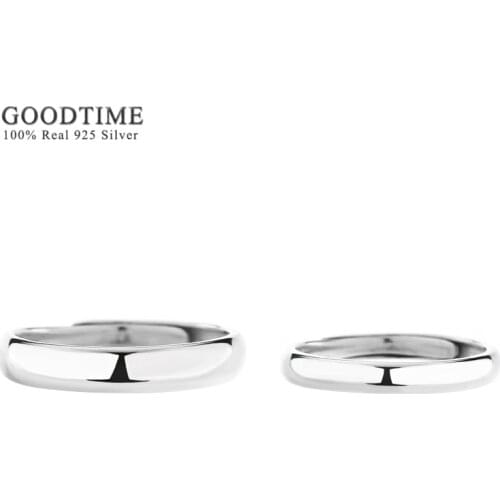 Fashion Women Men Smooth Ring Pure 100% 925 Sterling Silver Ring For Couple Lover Anniversary Silver Jewelry Accessories Gift