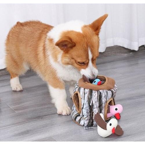 Puppy Chew Toys for Dogs Slow Feeder Game Tree Hole Prevents Boredom Relieves Stress Training Puppy Teething Chew Toys
