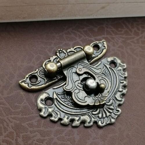 1 set 51*43mm Box Suitcase Toggle Latch Buckles High Quality Handbag Buckle Wooden Box Lock Home DIY Wood Working Antique Lock