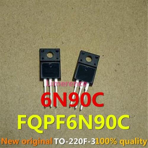 100% nuevo 50 unids/lote original MOSFET FQPF6N90C 6N90C 6A 900V TO-220F FQPF6N90 Transistor