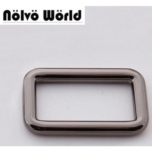 50pcs 5 colors Inner 38X15mm 1.5 Inch Round Edge bags purse handbags strapping square buckles,welded buckle