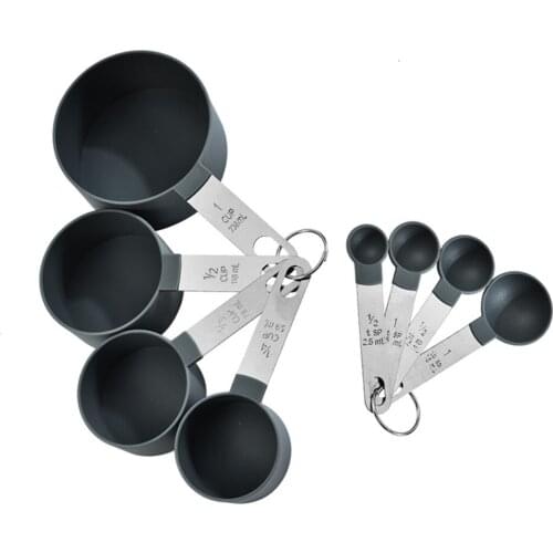 8pcs Stainless Steel Measuring Cups Spoons Kitchen Baking Cooking Tools Set