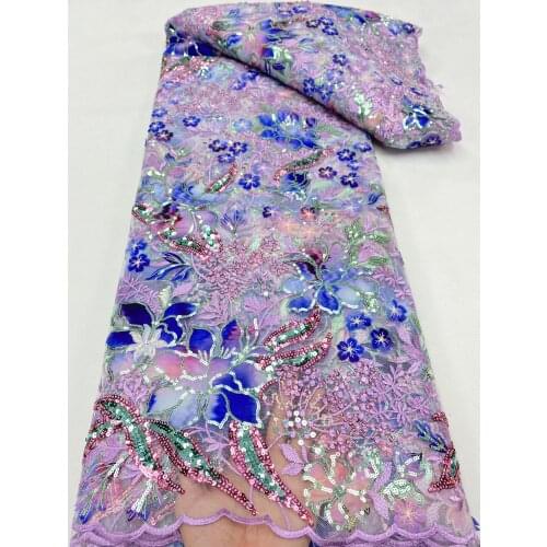 XIYA African Lace Fabric High Quality lace 2021 Tulle Lace Fabric Embroidered French Lace For Wedding 3447B