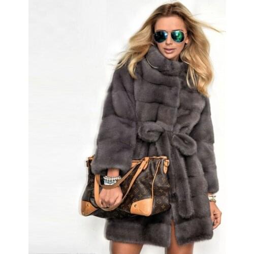 Alabling Fur Coats With Collar