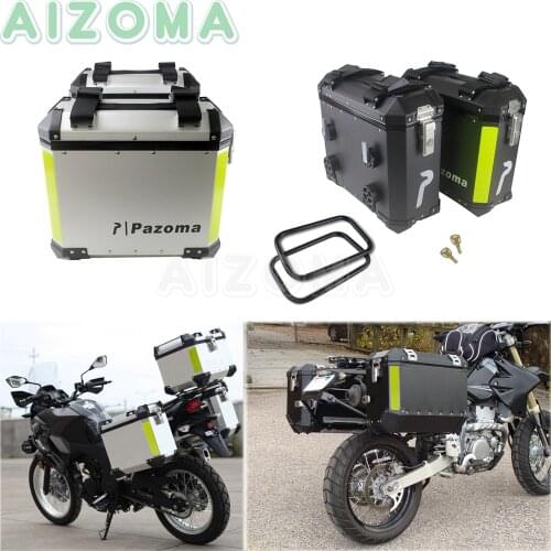 Aluminum Motorcycle 36L Luggage Cargo Side Case Universal Sidecases Box For BMW R1200GS F650 HONDA YAMAHA Triumph Tiger 800/1200