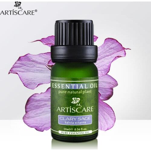 ARTISCARE 100% pure Clary Sage essential oils 10ml Shrink Pores and Tighten Skin Cleanse Oily Hair and Scurf Natural Oil