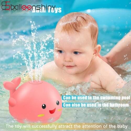 BalleenShiny Baby Bathroom Bath Toys Suitable for Baby Shower Simulation Dolphin Spray Children Playing in Water Summer Toys