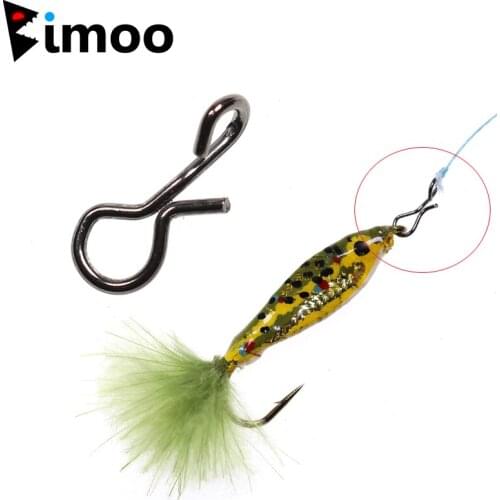 Bimoo 500pcs/bag Fly Fishing Snap Quick Change Hook High Carbon Lure Steel Tackle Accessory Wholesale