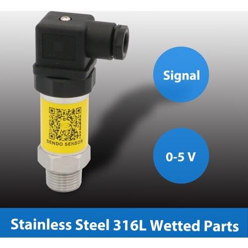 0 5V pressure sensor transmitter, gauge pressure 0 to 35, 100 kpa, 1, 4, 10, 25, 40 mpa, 0 to 0.35, 1, 10, 40, 100, 250, 400 bar