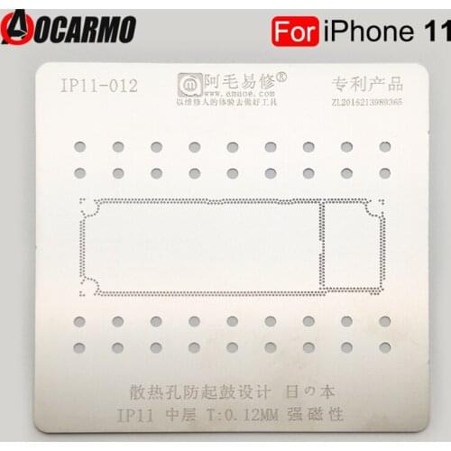 For iPhone 11 Motherboard Middle Layer Tin Planting Net Hard Disk Base Strip Solder Tin Plate Stencil Template Steel Mesh