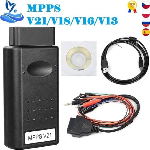 MPPS V21 MPPS Cable MPPS V18 V16 V13 ECU Chip Tuning Read&Write ECU Flasher For RDC15 EDC16 EDC17 MPPS V21
