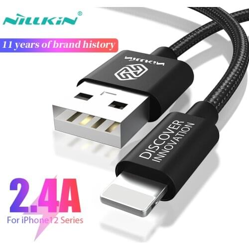 NILLKIN USB Cable For iPhone 12 Pro Max 11 X XR XS 8 7 6 6s 5s iPad pro 10.5 /12.9 fast charging cable For iphone charger