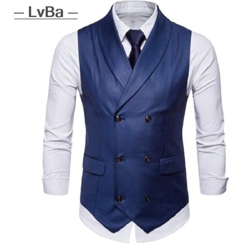 Dress Vests For Men 2020 New Arrival Slim Fit Mens Suit Vest Male Waistcoat Gilet Homme Casual Sleeveless Formal Business Jacket