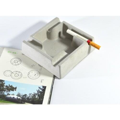 Square concrete ashtray silicone mold living room decoration cement ashtray mold