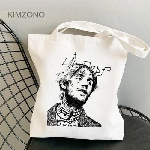 Lil Peep shopping bag tote shopper bolsas de tela bolso eco handbag bag tote ecobag sac toile