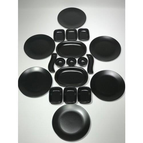 Matte Black 19 Piece 6 Personality Breakfast Team