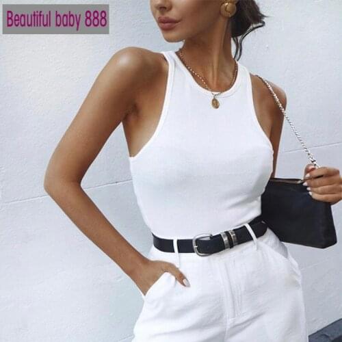 Meqeiss 2021 New Tank Tops Sexy Crop Vest Solid Harajuku Korean Female Off Shoulder Knitted Khaki White Summer Women Tops