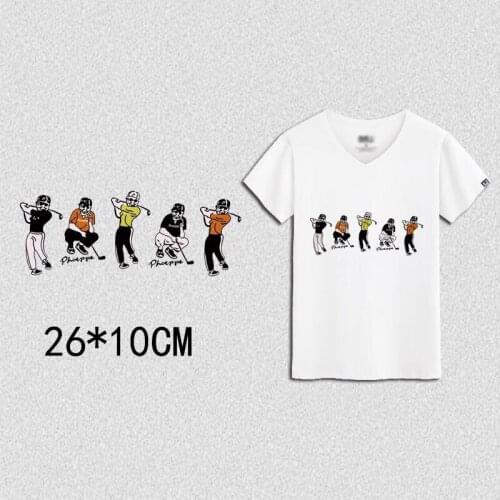 Cartoon Patches Hot Heat Transfer Letter Cloth Printing Sticker DIY Iron On Clothing Bag Shoes Customization Logo