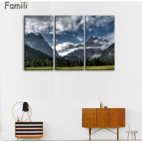 Hot Sale Landscape Canvas Painting 3 Pieces Wall Art Spectacular Sunshine Wall Picture For Living Room