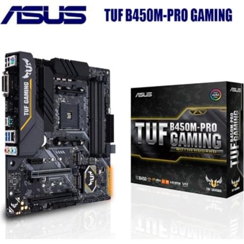 New for ASUS TUF B450M PRO GAMING B450M B450 DDR4 AM4 128G,M.2, HDMI,DVI,SATA 6Gb/,USB 3.1 for R3 R5 R7 R9 Desktop