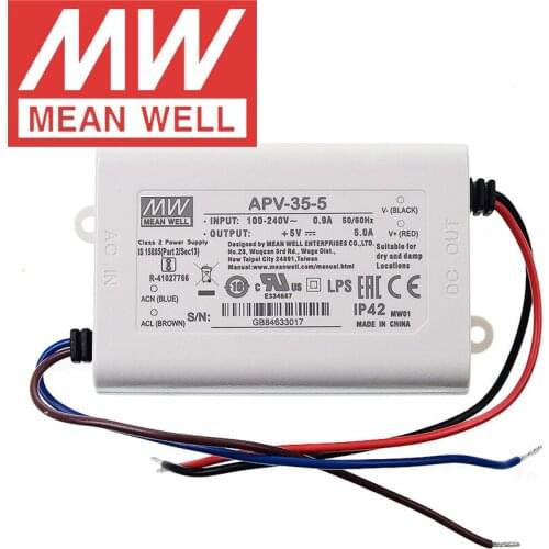 Original Mean Well APV-35-5 meanwell 5V/5A Constant Voltage design 25W Single Output LED Switching Power Supply