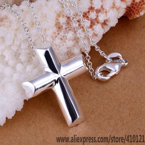 P089_2 Lucky Charm Silver Color Pendants For Women Jewelry Necklace Girl Lady Accessories Fashion Pendant Fair To Cross /fko