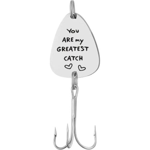 Personalized Fishing Lure Hook Engraved Fishing Hook Fisherman Gift for Birthday L9BD