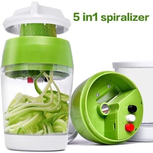 Portable Spiralizer Vegetable Slicer Handheld Spiralizer Peeler Stainless Steel Spiral Slicer for Potatoes Zucchini Spaghetti