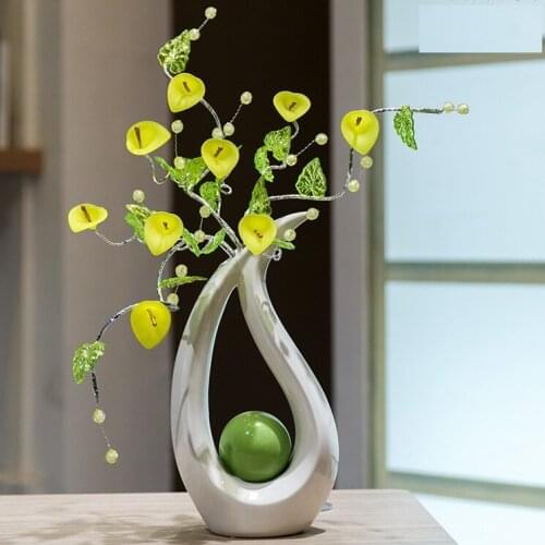 Simple wine cabinet popular crystal flower living room decoration creative TV cabinet coffee table home soft decorations