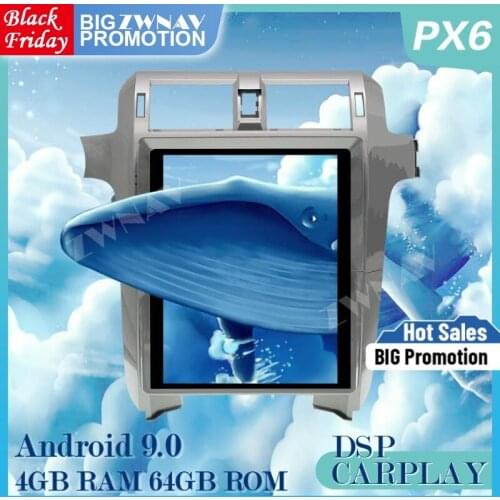 PX6 4G+64G Tesla style Android 9.0 screen Car Multimedia Player For Lexus GX400 GX460 2010+ csr GPS audio radio stereo head unit