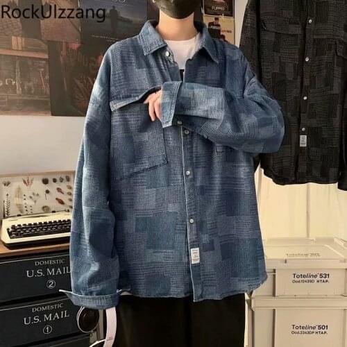 Мужские джинсовые рубашки Rockulzzang China At AliExpress