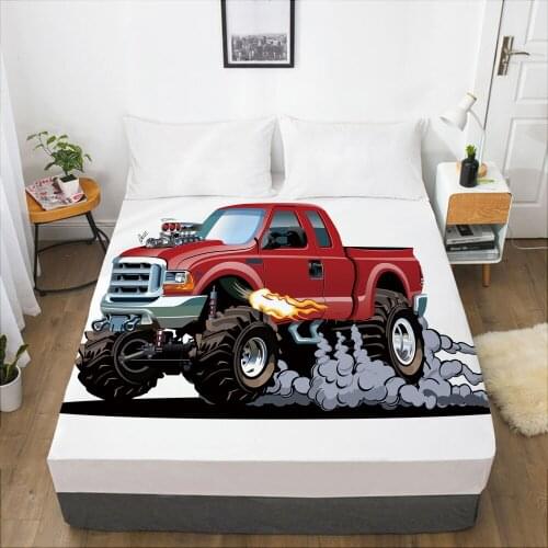 Cartoon Childrens Elastic fitted sheet bed sheet With An Elastic Band Mattress Cover Bed cover for kids baby Car tail gas