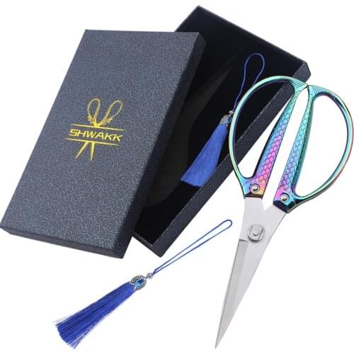SHWAKK Embroidery Scissors with Tassel Vintage Scissors with European Style Vintage Sewing Kit for Sewing Handcraft DIY Tools