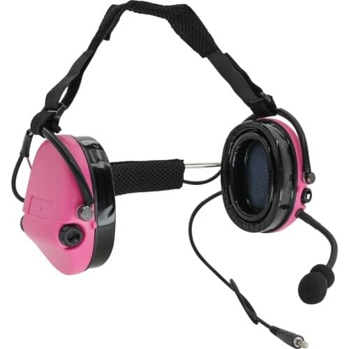 TCI LIBERATOR II Hunting Airsoft Tactical Shooting Headphone Noise Reduction Silicone Ear Pads Pink
