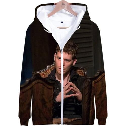 Aikooki High Quality Niklaus Mikaelson 3D Zipper Hoodies Men/Women Fashion Hip Hop Print Niklaus Mikaelson Zipper Sweatshirt