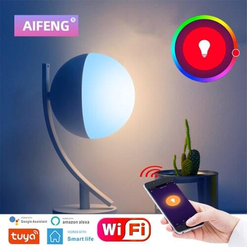 AIFENG Intelligent WIFI Table Lamp 110V/220V RGB Table Light Reading Lamp Stepless Dimming Night Light For Bedroom Living Room