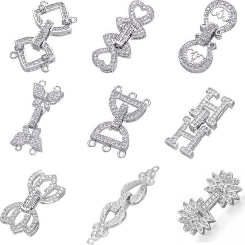 Juya DIY Jewelry Clasp Findings Handmade Metal Fatener Closure Clasps For Women Natural Stone Pearls Needlework Jewelry Making