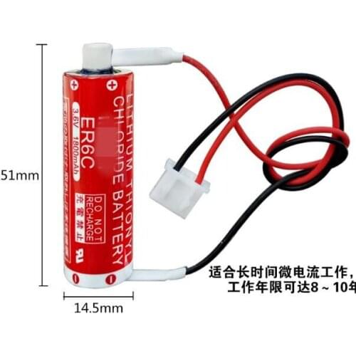 10PCS FREESHIPPING Brand new original ER6C FX1N/2N PLC battery ER6C(AA) 3.6V1800MAH