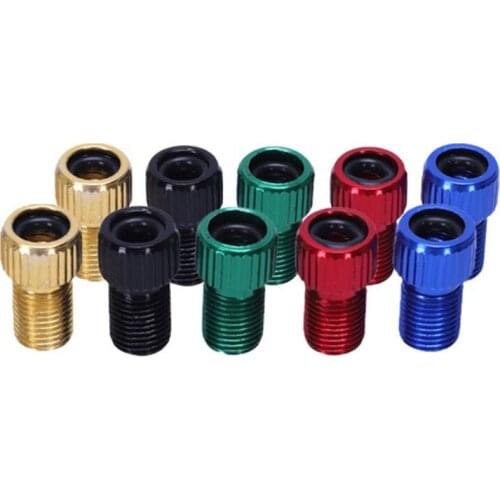 10Pcs Presta To Schrader Valve Adapter Converter Multicolor Bicycle Bike Tire Tube