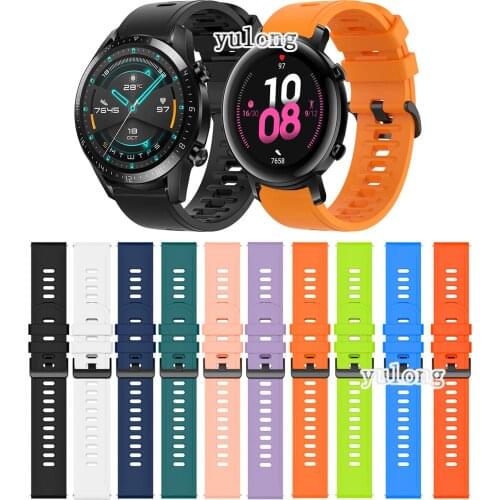 20mm Soft Silicone Watch Strap Band For Huawei GT2 42mm 46mm Smart Watch 22mm Wristband bracelet for GT 42mm 46mm GT2e GT2 pro