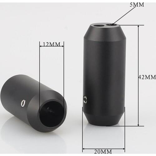 4x HIFI Audio Pants Y Splitter RCA Cable Speaker Cable Wire pant alluminium 12mm to 2*5mm boot