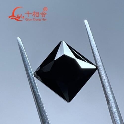 8*8mm square shape Beautiful Natural black color spinel gemstone
