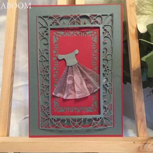 ABOOM Pleated Skirt Paper Die Cutting Dies For Scrapbooking DIY Christmas Wedding Embossing Mould Cards Die Cut Die Template