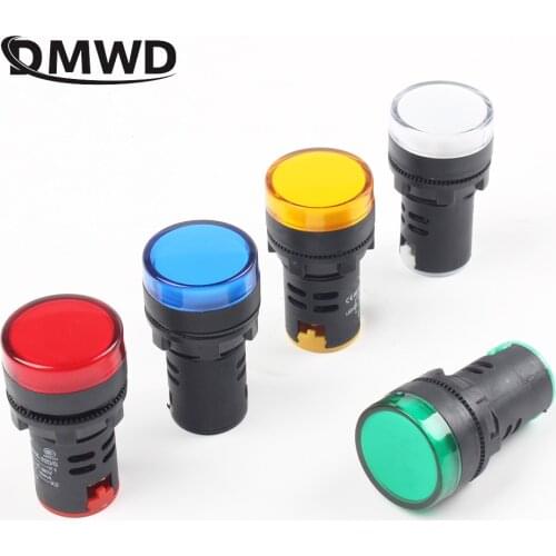 Ad16 22 AD16-22 5 color AC220V Plastic Power Indicator Signal Light 22mm mounting size LED Indicator lamp