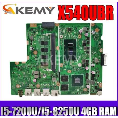 Akemy X540UBR Laptop Motherboard For Asus X540UB X540UBR MainBoard Tested I5-7200U/I5-8250U 4GB RAM