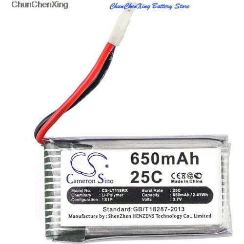 Cameron Sino 650mAh Battery for Cheerson CX-30W, For HUAJUN W609-10, W609-9, For JJRC H5C, H9D, For WLtoys V931
