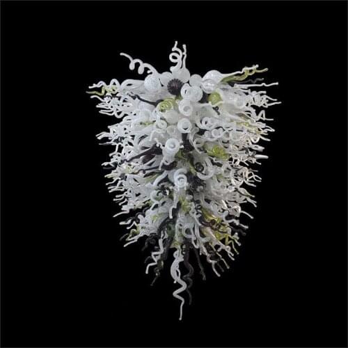 American Chandelier Lighting Modern Dining Room Hand Blown Clear Glass Small Size Chandelier